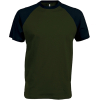 T-Shirt Bicolore Manches Courtes "Base Ball" Kariban K330