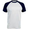 T-Shirt Bicolore Manches Courtes "Base Ball" Kariban K330