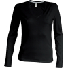 T-Shirt V-neck Long sleeves Woman Kariban K382