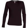 T-Shirt V-neck Long sleeves Woman Kariban K382