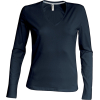 T-Shirt V-neck Long sleeves Woman Kariban K382