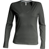 T-Shirt V-neck Long sleeves Woman Kariban K382