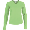 T-Shirt V-neck Long sleeves Woman Kariban K382