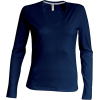 T-Shirt V-neck Long sleeves Woman Kariban K382