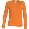 T-Shirt V-neck Long sleeves Woman Kariban K382