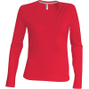 T-Shirt V-neck Long sleeves Woman Kariban K382