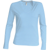 T-Shirt V-neck Long sleeves Woman Kariban K382