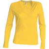 T-Shirt V-neck Long sleeves Woman Kariban K382