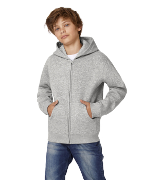 Kids´ Hooded Full Zip Sweat B&C WK682