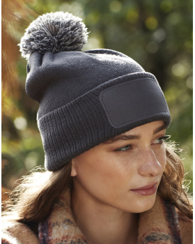 Pompon Cap With Patch Personalizable Snowstar Beechfield B443