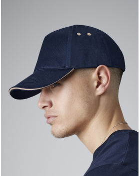 Casquette homme 5 panneaux sandwich contrasté Beechfield B15C