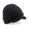 Cotted Beanie With Visor Beechfield B448