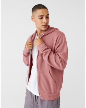 Sweatshirt Zipped Hoodie in Polyester Cotton Unisex Bella 3739