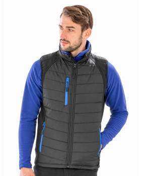 Softshell Padded Jacket Black Compass Recycled Result R238X