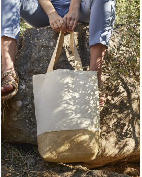 Tote bag in JuteFond Flat Westford Mill W450