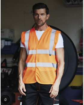 Gilet Haute Visibilité à Maille Ajourée Recyclée HVW120