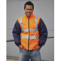 Fluo Quilted Jacket with Zip-Off Sleeves Yoko HV008SL