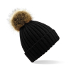 Epays Cap With Pompon In False Fur Beechfield B412