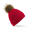 Epays Cap With Pompon In False Fur Beechfield B412