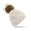 Epays Cap With Pompon In False Fur Beechfield B412