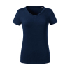 T-shirt Femme Col V en Coton Bio Russell Pure Organic 103F