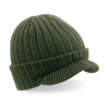 Cotted Beanie With Visor Beechfield B448
