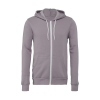 Sweatshirt Zipped Hoodie in Polyester Cotton Unisex Bella 3739