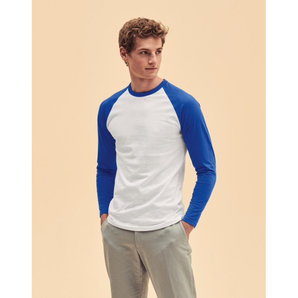 Valueweight Long Sleeve Baseball T Fruit of the Loom 61-028-0