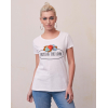 Damen Vintage T Großes Logo Print Fruit of the Loom ANHANG