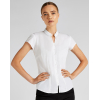 Women`s Tailored Fit Mandarin Collar Blouse SSL Kustom Kit KK727