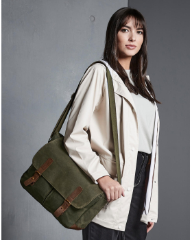 Heritage Waxed Canvas Messenger Quadra QD653