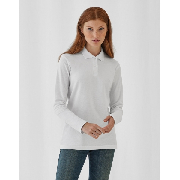 Polo Femme ID.001 Manches Longues B&C PWI13