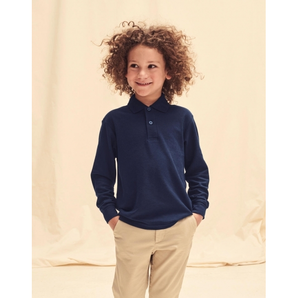 Polo Child 65/35 Long sleeves Fruit of the Loom 63-201-0