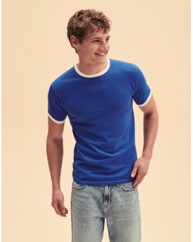 T-shirt Ringer T Contrast Fruit of the Loom 61-168-0