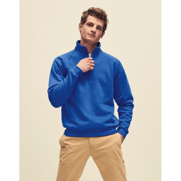 Sweat-shirt Col Zippé Premium Zip Neck Sweat Fruit of the Loom 62-032-0
