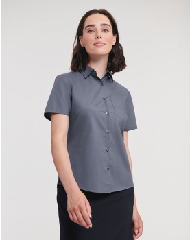 Chemise Femme En En Popeline Polycoton Manches Courtes Russell 935F