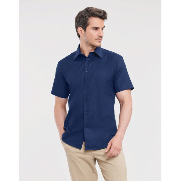 Chemise Manches Courtes En Oxford Russell R-923M-0