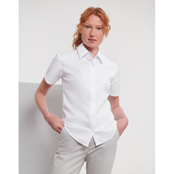 Women's shirt Short sleeves Oxford fabric Russell 933F