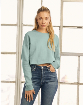 Sweatshirt Women Short Crop Fleece Bella 7503