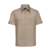 Chemise Homme Manches Courtes En Twill Avec Manches Roll-Up Russell 919M