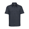 Chemise Homme Manches Courtes En Twill Avec Manches Roll-Up Russell 919M