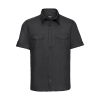 Chemise Homme Manches Courtes En Twill Avec Manches Roll-Up Russell 919M
