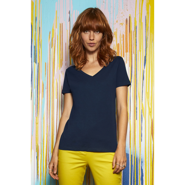 T-shirt Col V Femme Bio Organic Inspire V Tee women B&C TW045
