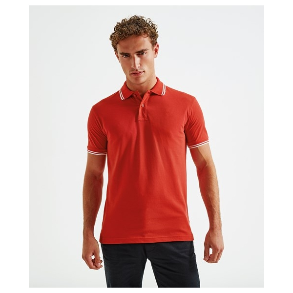 Polo with double bordered collar and sleeves Asquith & Fox AQ011