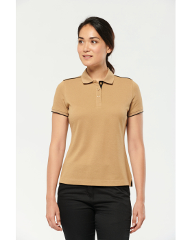 Polo contrasté manches courtes femme WK271