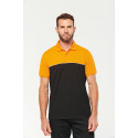 Polo bicolore écoresponsable manches courtes unisexe WK. Designed To Work WK210