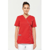 Blouse polycoton avec boutons-pression femme WK506
