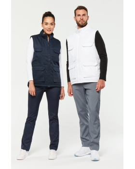 Gilet polycoton multipoches rembourré unisexe WK. Designed To Work WK607