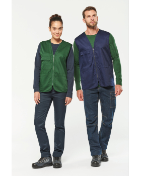 Gilet polycoton multipoches unisexe WK608