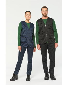 Multi-Pocket Polycotton Jacke gefüttert unisex WK609